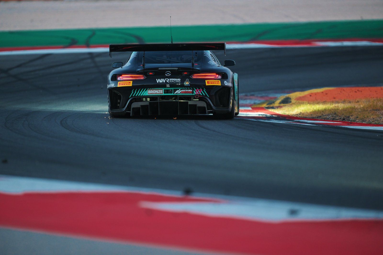 GT3 car on the kerb
