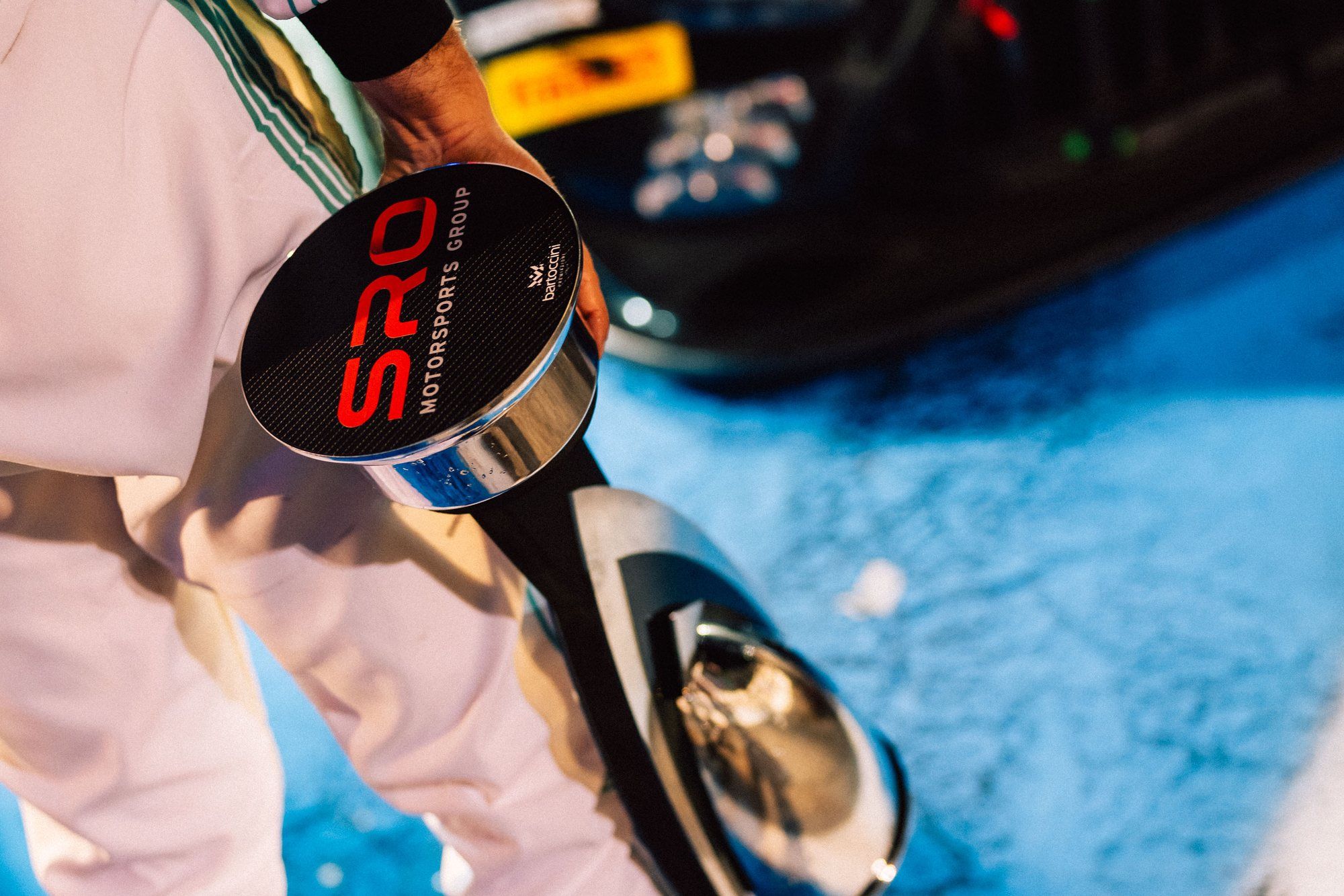 SRO trophy beside the Winward Mercedes-AMG